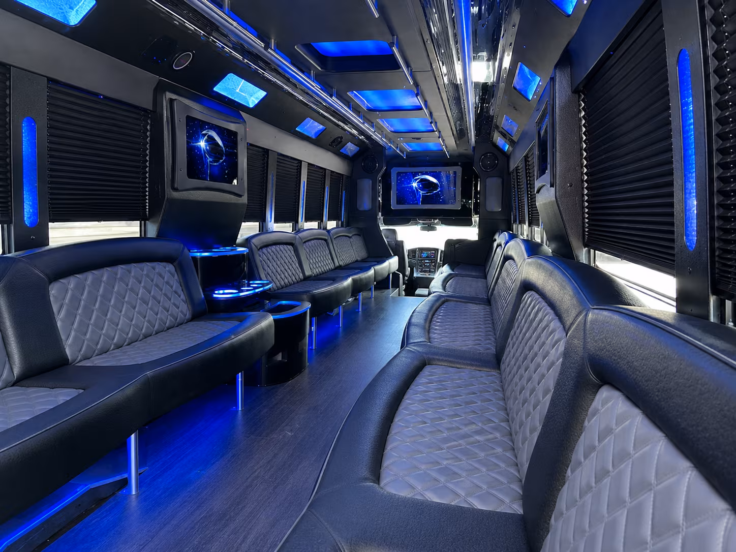 28 Passenger Party Bus Interior