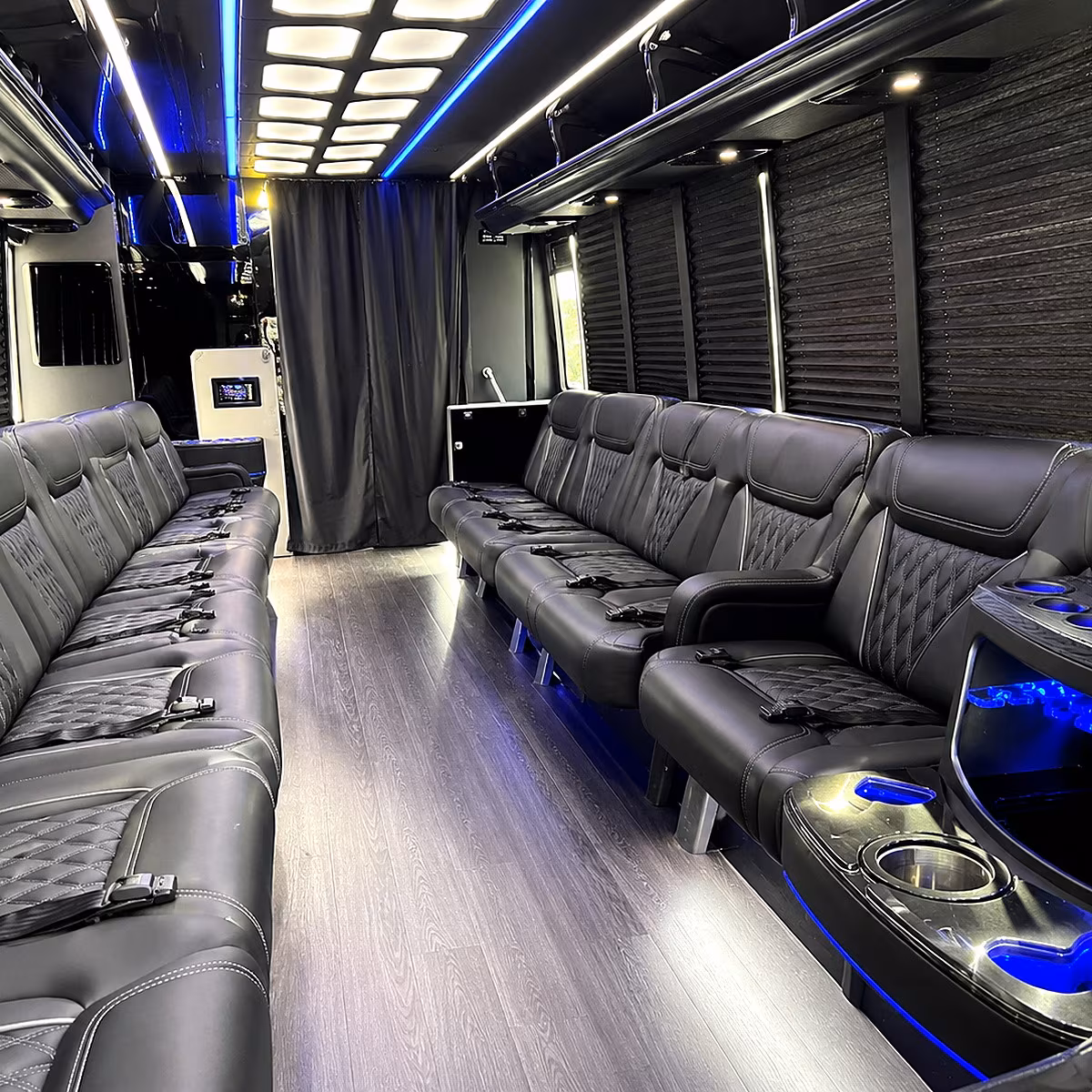 Killeen Bachelor & Bachelorette Transportation party bus interior