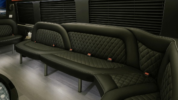 Interior of Killeen Party Bus Company's 18 Passenger Party Bus in Killeen