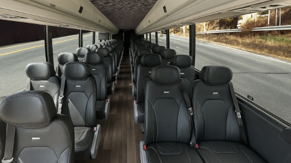 Interior of Charter Bus Company Killeen's 28 Passenger Minibus in Killeen
