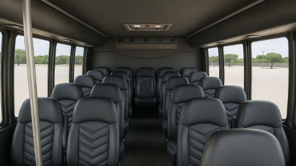 Interior of Charter Bus Company Killeen's 35 Passenger Mini Bus in Killeen