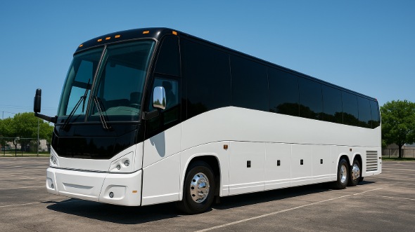 Exterior of Charter Bus Company Austin's 40 Passenger Party Bus in Austin
