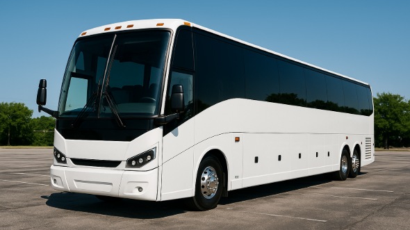 Exterior of Charter Bus Company Cedar Park's 40 Passenger Party Bus in Cedar Park