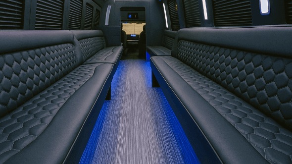 Interior of Killeen Party Bus Company's 40 Passenger Party Bus in Killeen