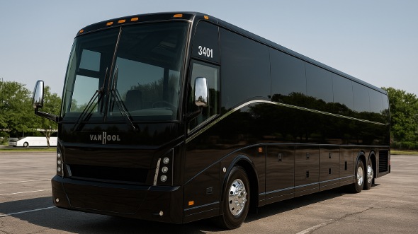 Exterior of Charter Bus Company Pflugerville's 40 Passenger Party Bus in Pflugerville