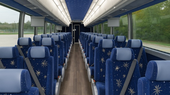 Interior of Charter Bus Company Killeen's 44 Passenger Charter Bus in Killeen