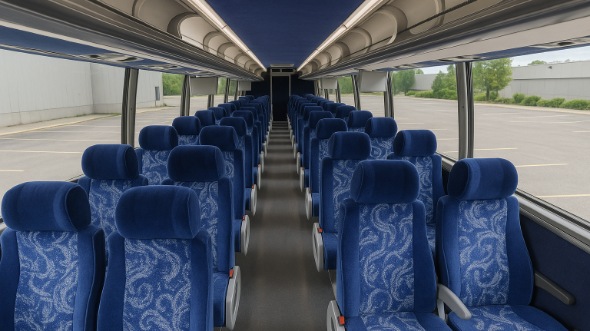 Interior of Charter Bus Company Killeen's 45 Passenger Charter Bus in Killeen