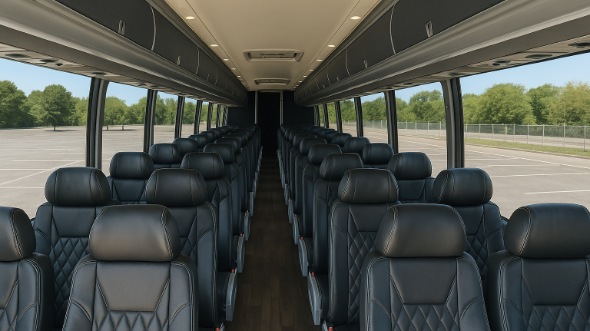 Interior of Charter Bus Company Killeen's 46 Passenger Charter Bus in Killeen