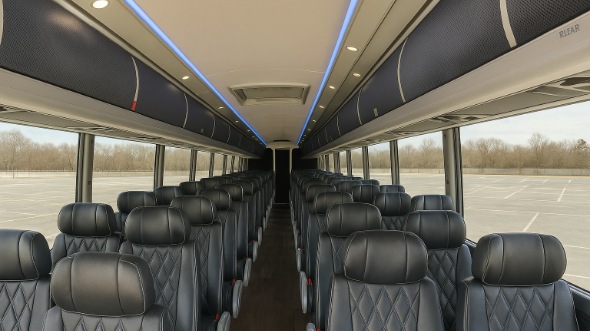 Interior of Charter Bus Company Killeen's 48 Passenger Charter Bus in Killeen