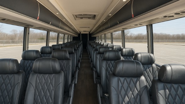 Interior of Charter Bus Company Killeen's 54 Passenger Charter Bus in Killeen