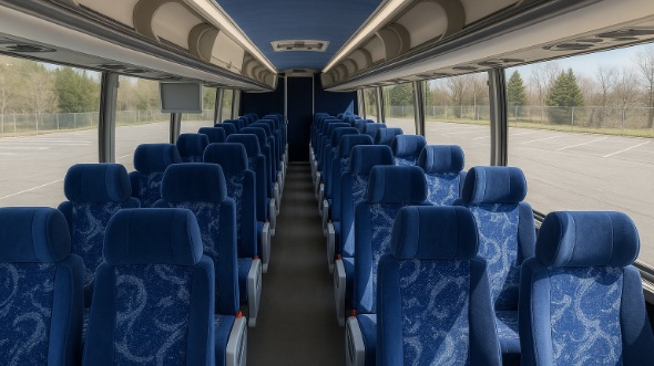 Interior of Charter Bus Company Killeen's 55 Passenger Charter Bus in Killeen