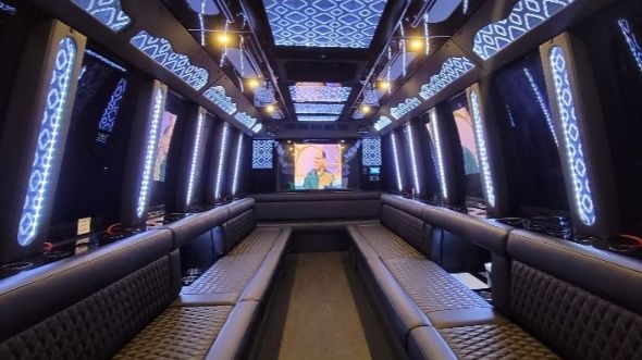 killeen 50 passenger party bus inside