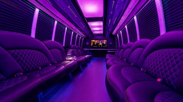killeen 50 passenger party bus interior